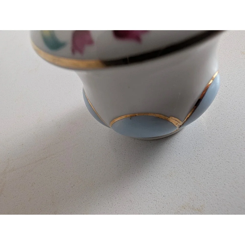 Vintage Price Product Hand Painted Porcelain Perfume Atomizer Floral Gold Trim